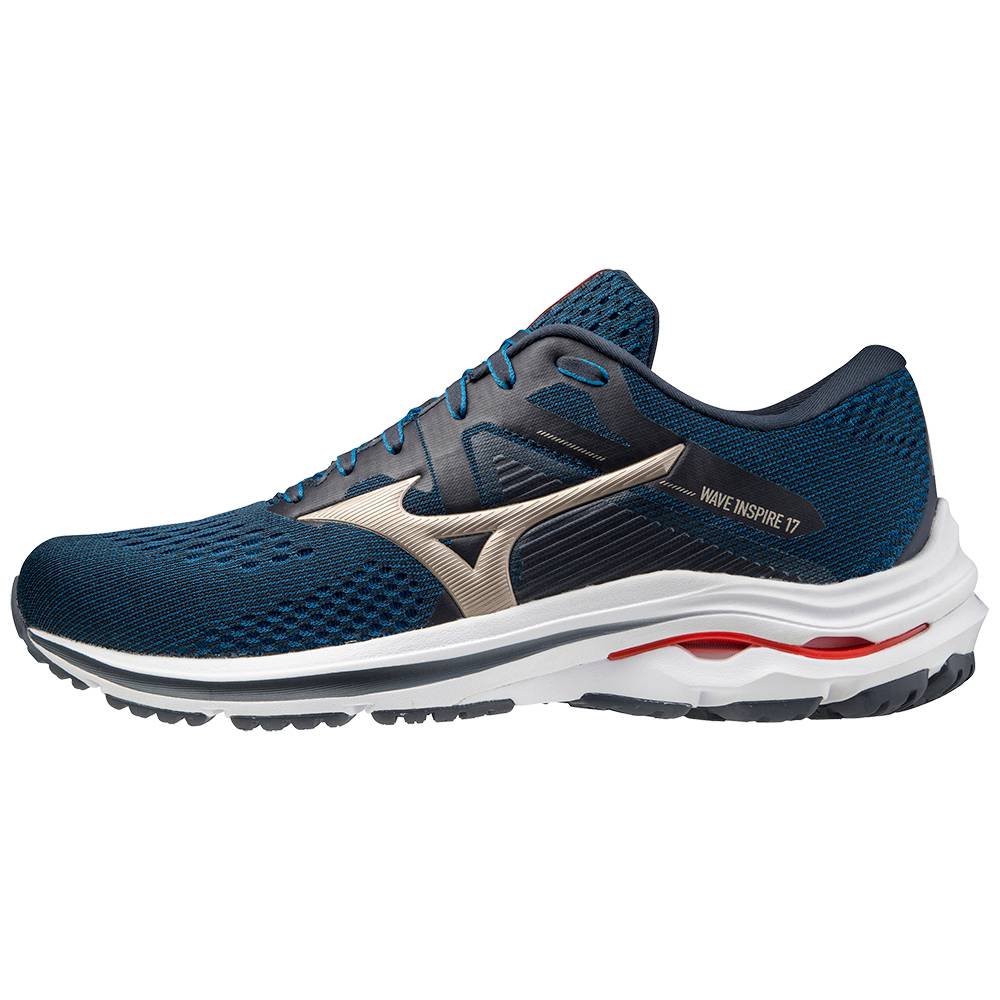 Panske Bezecke Topanky Mizuno Wave Inspire 17 2E (Wide) Námornícka Modrá Vypredaj GEAJ36174